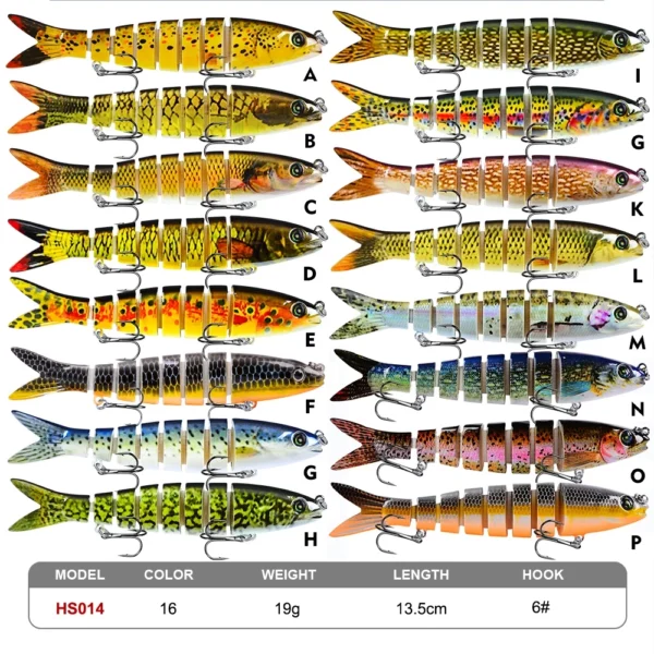 Random PROBEROS Jointed Swimbait 13.5cm