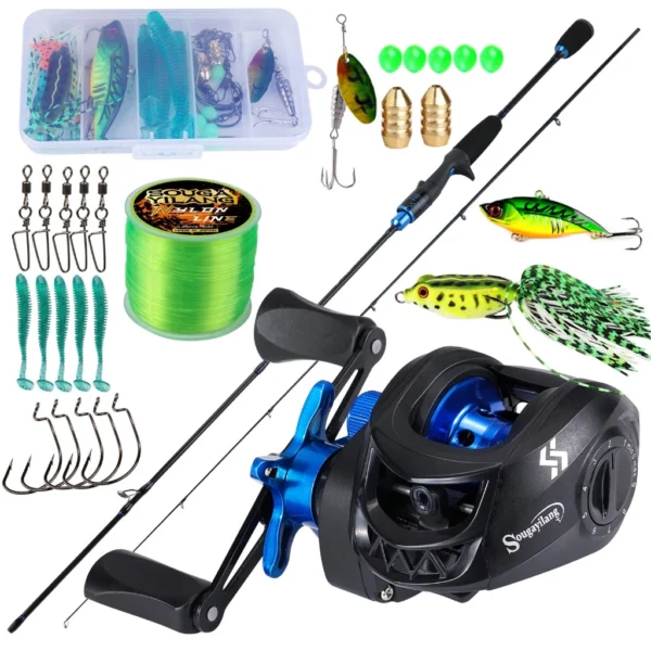 Casting Fishing Rod Reel Set