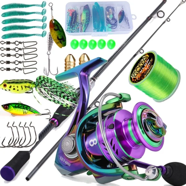 Sougayilang Fishing Rod Reel Set