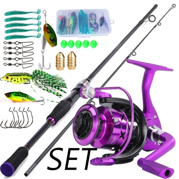 Sougayilang Fishing Rod Reel Set