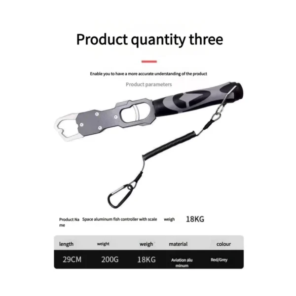 Aluminum Alloy Fish Gripper with Scale